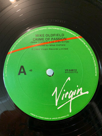 Mike Oldfield : Crime Of Passion (12", Single)