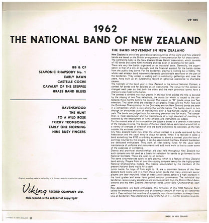 The National Band Of New Zealand : 1962 National Band Of New Zealand (LP)