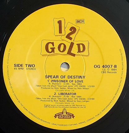 Spear Of Destiny : The Wheel / Flying Scotsman / Prisoner Of Love / Liberator (12")