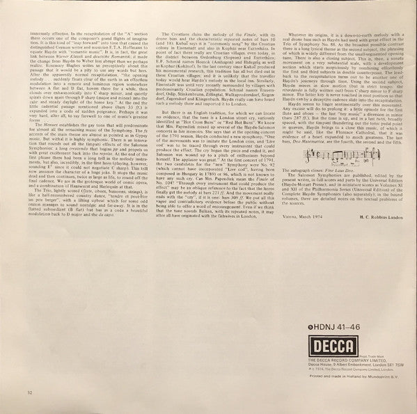 Joseph Haydn - Philharmonia Hungarica, Antal Dorati : Symphonies 93 - 104 (6xLP + Box)