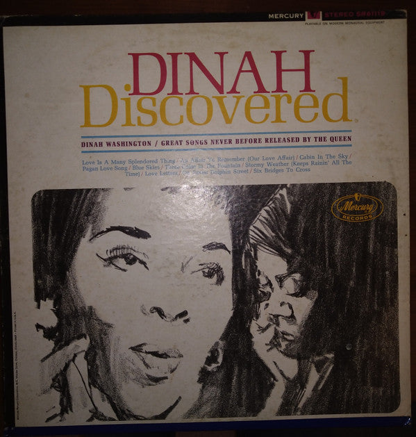 Dinah Washington : Dinah Discovered (LP, RE)