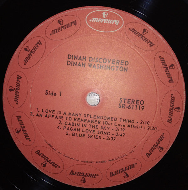 Dinah Washington : Dinah Discovered (LP, RE)