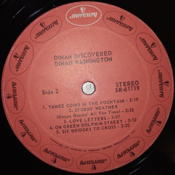 Dinah Washington : Dinah Discovered (LP, RE)