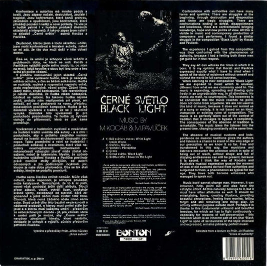 Michael Kocáb & Michal Pavlíček : Černé Světlo = Black Light (LP, Album)