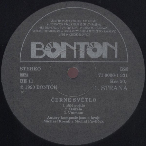Michael Kocáb & Michal Pavlíček : Černé Světlo = Black Light (LP, Album)