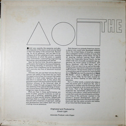 The Dick Hyman Trio : The Dick Hyman Trio (LP, Album, Gat)