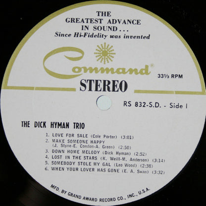 The Dick Hyman Trio : The Dick Hyman Trio (LP, Album, Gat)