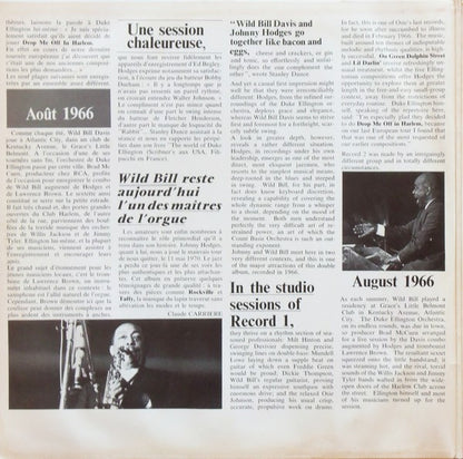 Johnny Hodges, Wild Bill Davis : Johnny Hodges, Wild Bill Davis Volume 1 - 2 / 1965 - 1966 (2xLP, Album, Comp)