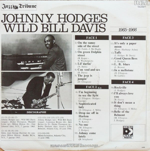 Johnny Hodges, Wild Bill Davis : Johnny Hodges, Wild Bill Davis Volume 1 - 2 / 1965 - 1966 (2xLP, Album, Comp)