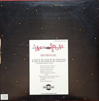 Hithouse : Jack To The Sound Of The Underground (Acid Mix & Underground Mix) (12", Single)