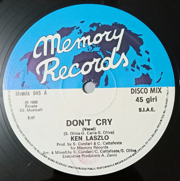 Ken Laszlo : Don't Cry (12", Single)