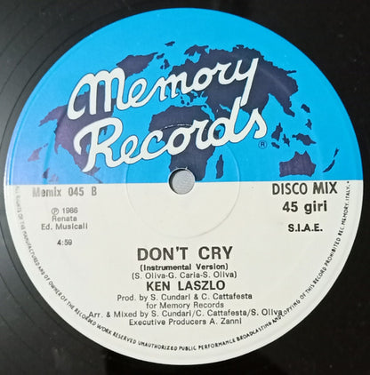 Ken Laszlo : Don't Cry (12", Single)