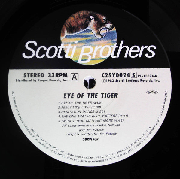 Survivor : Eye Of The Tiger (LP, Album)