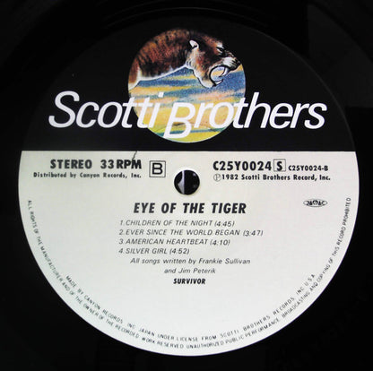 Survivor : Eye Of The Tiger (LP, Album)