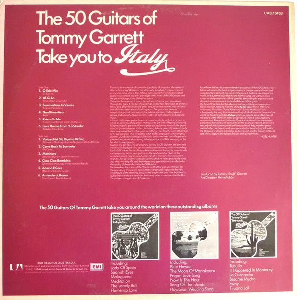 The 50 Guitars Of Tommy Garrett : Take You To ... Italy (LP, Album, RE)