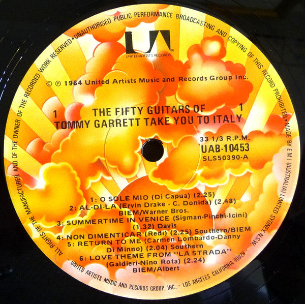 The 50 Guitars Of Tommy Garrett : Take You To ... Italy (LP, Album, RE)