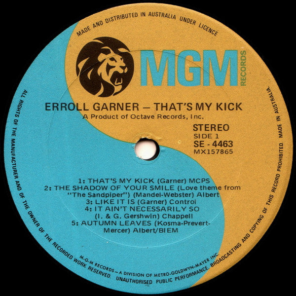 Erroll Garner : That's My Kick (LP, Album)
