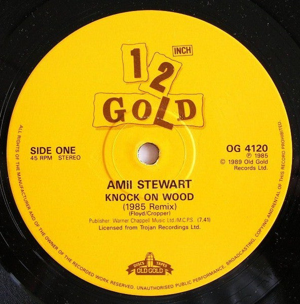 Amii Stewart : Knock On Wood (1985 Remix) / Light My Fire (1985 Remix) (12")
