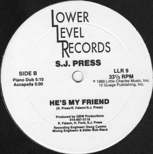 S.J. Press : He's My Friend (12")