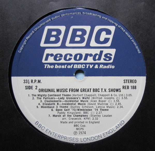 Various : Original Music From Great BBC TV Shows (LP, Comp)