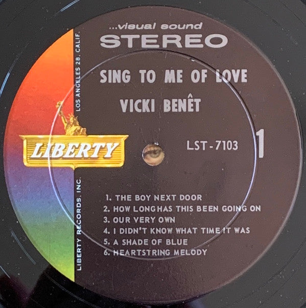 Vicki Benet : Sing To Me Of Love (LP, Album, RP)