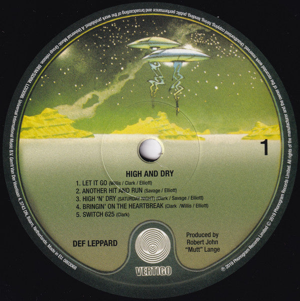 Def Leppard : High 'N' Dry (LP, Album, RP)