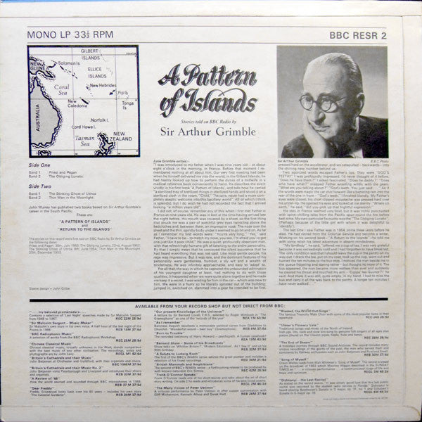 Sir Arthur Grimble : A Pattern Of Islands (LP, Album, Mono)