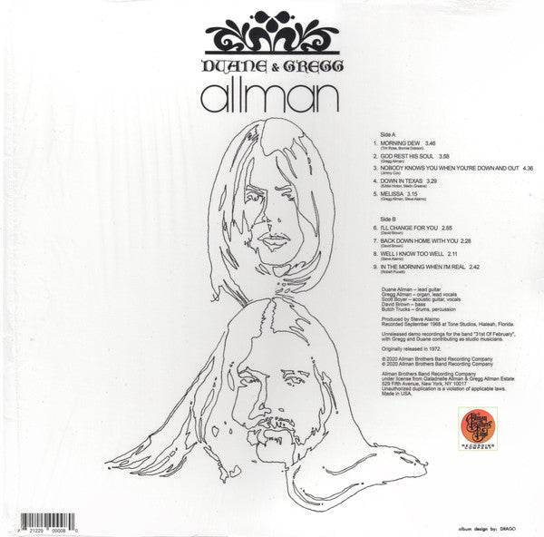 Duane & Gregg Allman* : Duane & Gregg Allman (LP, Album, RE)