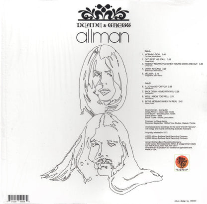 Duane & Gregg Allman* : Duane & Gregg Allman (LP, Album, RE)