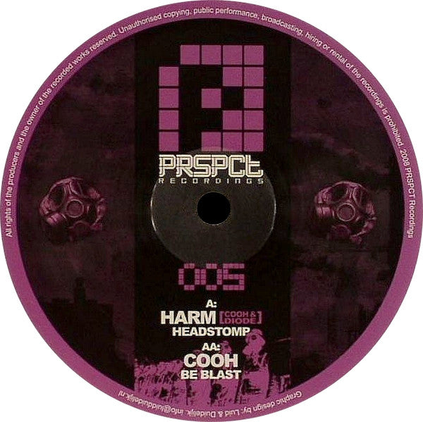 Harm (6) / Cooh : Head Stomp /  Be Blast (12", Whi)