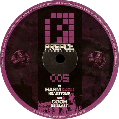 Harm (6) / Cooh : Head Stomp /  Be Blast (12", Whi)