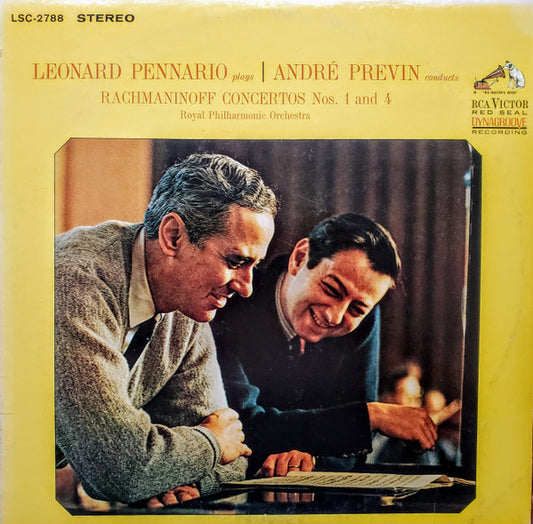 Rachmaninoff*, Leonard Pennario - André Previn, Royal Philharmonic Orchestra : Concertos Nos. 1 And 4 (LP)