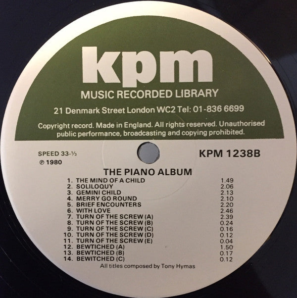 Tony Hymas / John Arkell : The Piano Album (LP)