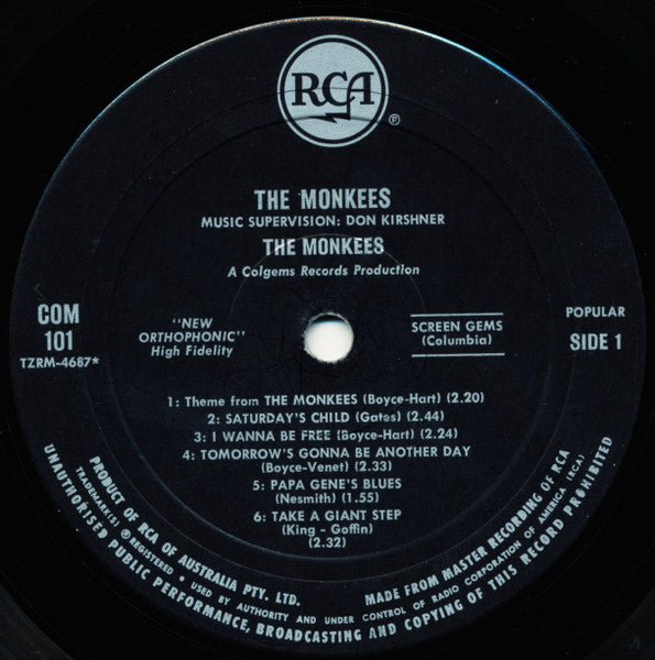 The Monkees : The Monkees (LP, Album, Mono, Scr)