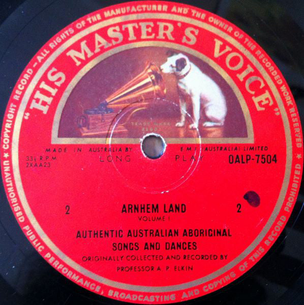 Indigenous Australians* : Arnhem Land Volume 1: Authentic Australian Aboriginal Songs And Dances (LP, Album, Mono)