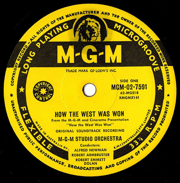 Alfred Newman, Debbie Reynolds, Ken Darby : How The West Was Won, Original Soundtrack (LP, Album, Mono)