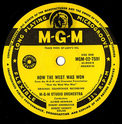 Alfred Newman, Debbie Reynolds, Ken Darby : How The West Was Won, Original Soundtrack (LP, Album, Mono)