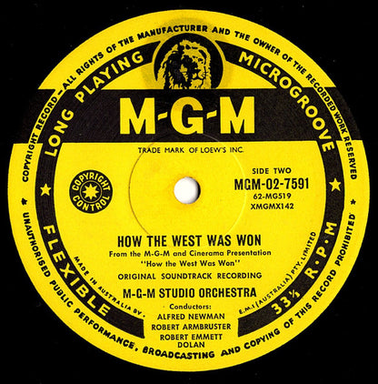 Alfred Newman, Debbie Reynolds, Ken Darby : How The West Was Won, Original Soundtrack (LP, Album, Mono)