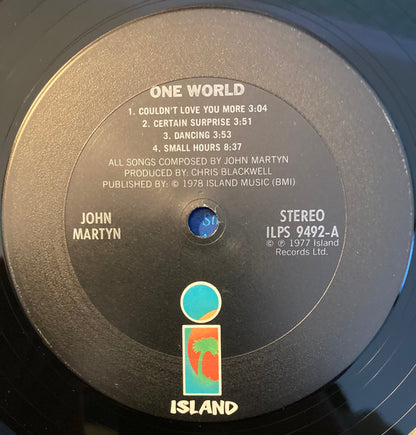 John Martyn : One World (LP, Album, Pit)