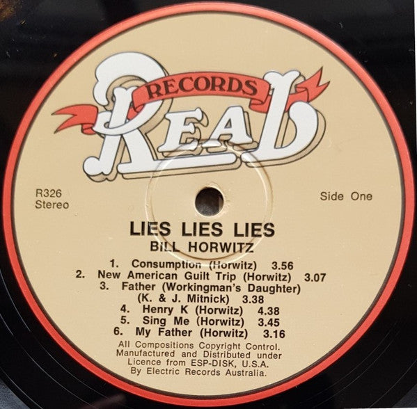 Bill Horwitz : Lies, Lies, Lies (LP)