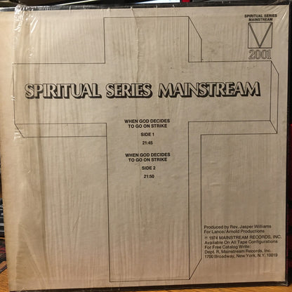 Rev. Jasper Williams : When God Decides To Go On A Strike (LP)