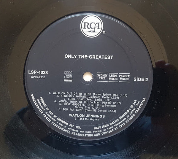 Waylon Jennings : Only The Greatest (LP, Album)