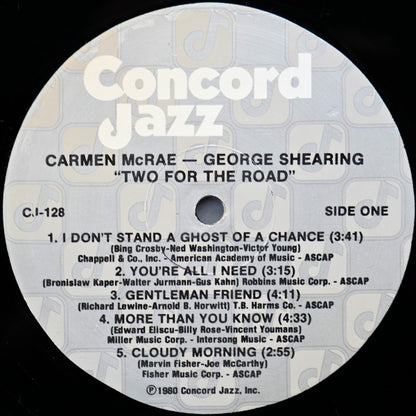 Carmen McRae - George Shearing : Two For The Road (LP, Album)