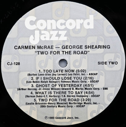 Carmen McRae - George Shearing : Two For The Road (LP, Album)