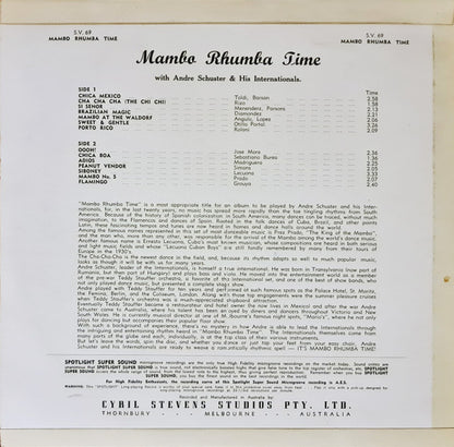 Andre Schuster And His Continentals : Mambo Rhumba Time (LP, Album)
