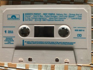 Deep Purple : Nobody's Perfect (Cass, Album)