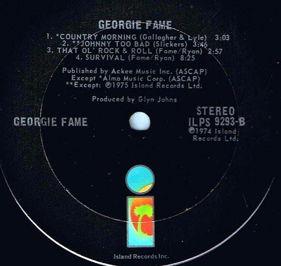 Georgie Fame : Georgie Fame (LP, Album, Ter)