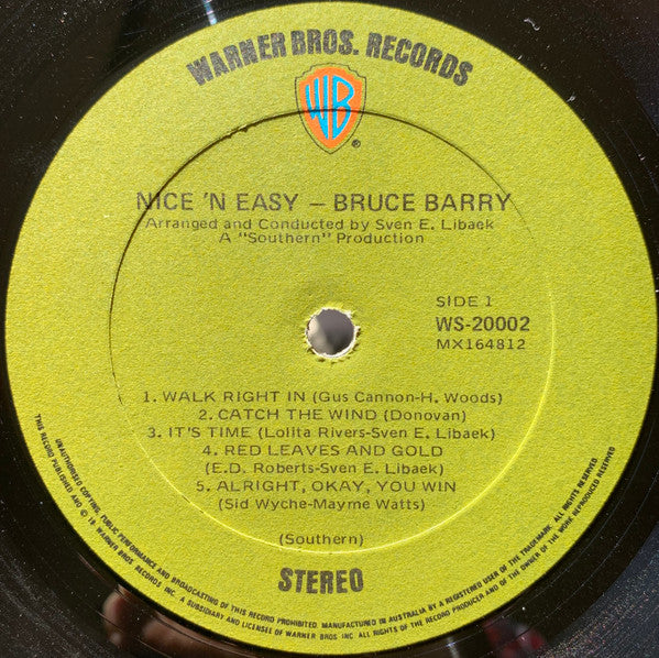 Bruce Barry (3) : Nice And Easy (LP, Album)