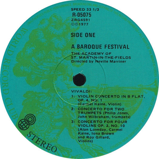 The Academy Of St. Martin-in-the-Fields, Sir Neville Marriner : A Baroque Festival (3xLP, Comp, Club, RE + Box)