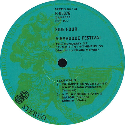 The Academy Of St. Martin-in-the-Fields, Sir Neville Marriner : A Baroque Festival (3xLP, Comp, Club, RE + Box)